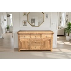 Largo Rustic Solid Oak Large Sideboard Largo Rustic Solid Oak Large Sideboard