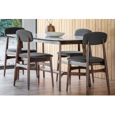 Gallery Direct Barcelona Dark Wood Dining Table Set with Marble Top & 4 Chairs Gallery Direct Barcelona Dark Wood Dining Table Set with Marble Top & 4 Chairs
