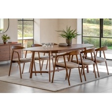 Gallery Direct Madrid Walnut Extending Dining Table Set & x6 Dining Chairs Gallery Direct Madrid Walnut Extending Dining Table Set & x6 Dining Chairs