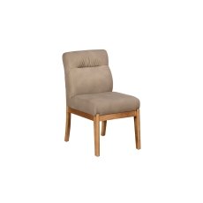 Alfie Relaxed PU Leather Dining Chair in Taupe (Pair) Alfie Relaxed PU Leather Dining Chair in Taupe (Pair)