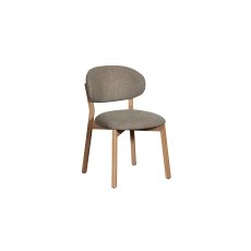 Leo Curved Back Fabric Dining Chair in Grey (Pair) Leo Curved Back Fabric Dining Chair in Grey (Pair)