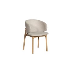 Noah Curved Back Fabric Dining Arm Chair in Grey Noah Curved Back Fabric Dining Arm Chair in Grey