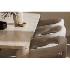 Ida Travertine Stone 200cm Dining Table Set with 6 Georgia Chairs Ida Travertine Stone 200cm Dining Table Set with 6 Georgia Chairs