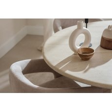 Ida Travertine Stone 120cm Round Dining Table Set with 4 Georgia Chairs Ida Travertine Stone 120cm Round Dining Table Set with 4 Georgia Chairs