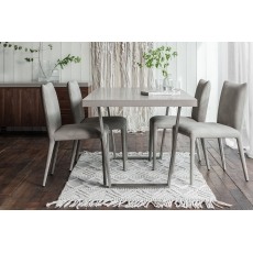 Petra Industrial 200cm Dining Table Set & 4 Lucas Misty Grey Chairs Petra Industrial 200cm Dining Table Set & 4 Lucas Misty Grey Chairs
