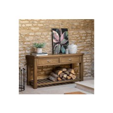 Gallery Direct Hardwick Smoked Oak 2 Drawer Console Table Gallery Direct Hardwick Smoked Oak 2 Drawer Console Table