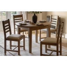 Gallery Direct Hardwick Smoked Oak Round Ext 110-145cm Dining Table Gallery Direct Hardwick Smoked Oak Round Ext 110-145cm Dining Table