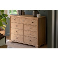 Gallery Direct Malvern Natural Oak 9 Drawer Chest of Drawers Gallery Direct Malvern Natural Oak 9 Drawer Chest of Drawers
