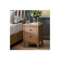 Gallery Direct Malvern Natural Oak 2 Drawer Bedside Table Gallery Direct Malvern Natural Oak 2 Drawer Bedside Table