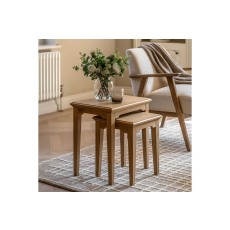 Gallery Direct Malvern Natural Oak Nest Of Tables Gallery Direct Malvern Natural Oak Nest Of Tables