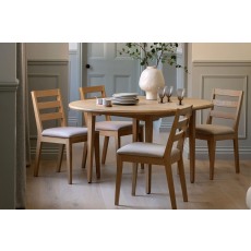 Gallery Direct Malvern Natural Oak Round Extending 100-155cm Dining Table Gallery Direct Malvern Natural Oak Round Extending 100-155cm Dining Table