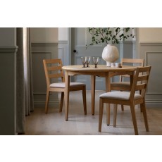 Gallery Direct Malvern Natural Oak Round Extending 100-155cm Dining Table Gallery Direct Malvern Natural Oak Round Extending 100-155cm Dining Table