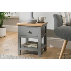 Chester Oak Painted Grey - Lamp Table 36x40cm| Moles Breath Grey Chester Oak Painted Grey - Lamp Table 36x40cm| Moles Breath Grey