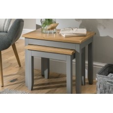 Chester Oak Painted Grey - Nest of Tables| Moles Breath Grey Chester Oak Painted Grey - Nest of Tables| Moles Breath Grey