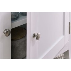 Chester Oak Painted White - Large 3 Door 3 Drawer Sideboard -130cm| F&B All White Chester Oak Painted White - Large 3 Door 3 Drawer Sideboard -130cm| F&B All White