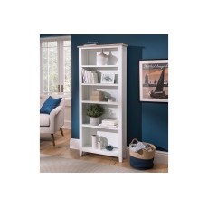 Chester Oak Painted White - Large Bookcase| F&B All White Chester Oak Painted White - Large Bookcase| F&B All White