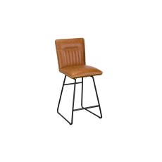 Cooper Tan Leather Bar Chair (Pair) Cooper Tan Leather Bar Chair (Pair)
