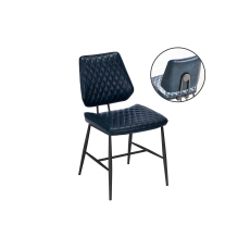 Dalton Quilted Blue Dining Chair