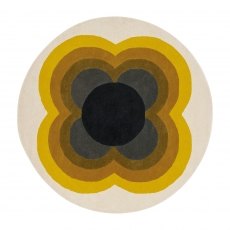 Orla Kiely Round Sunflower Yellow Rug Orla Kiely Round Sunflower Yellow Rug