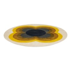 Orla Kiely Round Sunflower Yellow Rug Orla Kiely Round Sunflower Yellow Rug