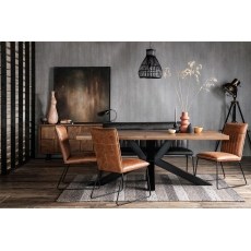 Cooper Leather Dining Chair in Tan (Pair) Cooper Leather Dining Chair in Tan (Pair)