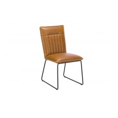 Cooper Leather Dining Chair in Tan (Pair) Cooper Leather Dining Chair in Tan (Pair)