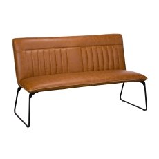 Cooper Low Leather Bench in Tan Cooper Low Leather Bench in Tan