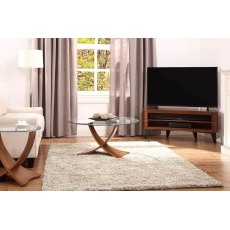 Siena Glass Lamp Table - Walnut Siena Glass Lamp Table - Walnut