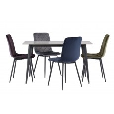 Indy 1.6m Dining Set in Rebecca Grey with x4 Indy Chairs Indy 1.6m Dining Set in Rebecca Grey with x4 Indy Chairs