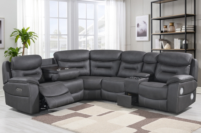 Smart power outlet recliner sofa