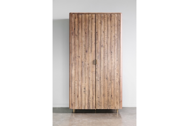 Wooden slat online wardrobe