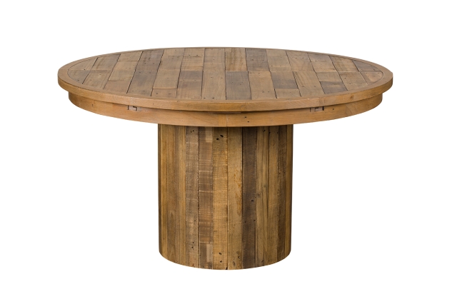 Reclaimed wood deals pedestal dining table