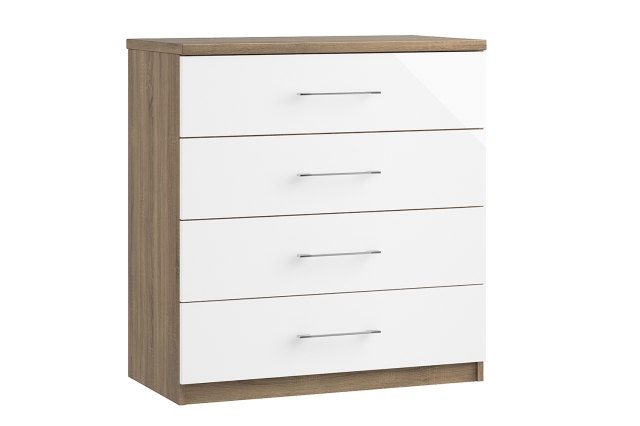 Calgary High-Gloss 4 Drawer Chest of Drawers Calgary High-Gloss 4 Drawer Chest of Drawers