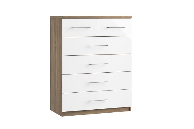 Calgary High-Gloss 4 + 2 Drawer Chest of Drawers Calgary High-Gloss 4 + 2 Drawer Chest of Drawers
