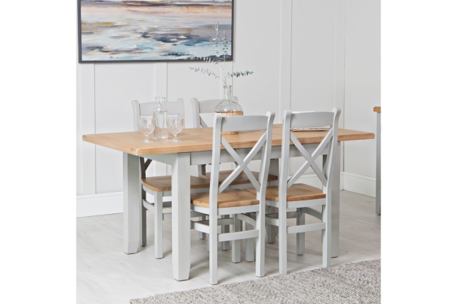 Painted glass store dining table