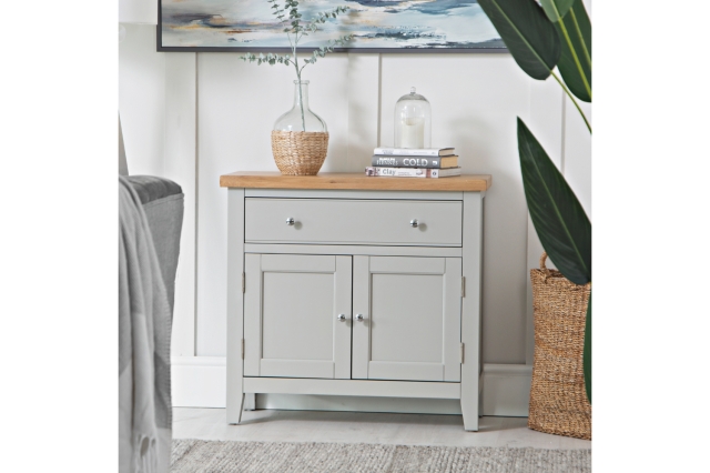 Grey slim deals sideboard