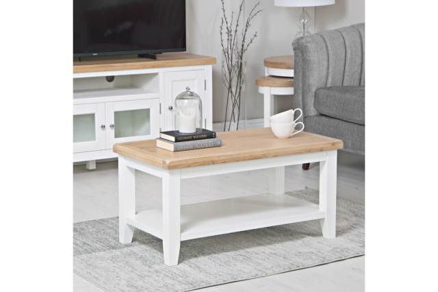 Painted white 2024 coffee table