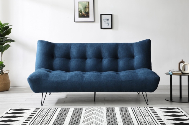 Blue click clack sofa outlet bed