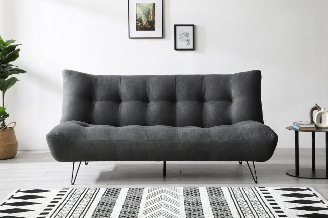 Deep black deals couch