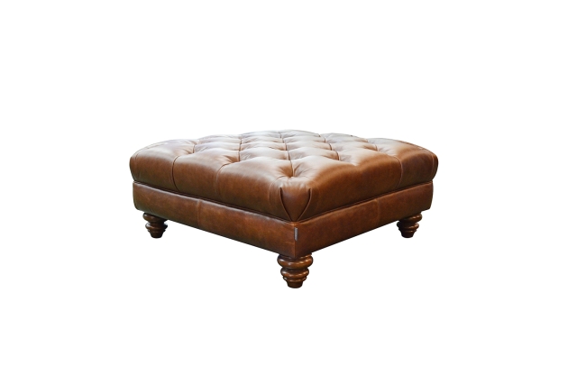 Chesterfield deals footstool leather