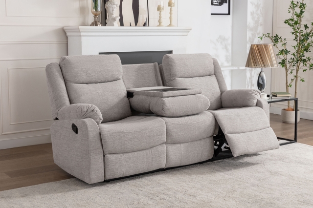 3 seater sofa with deals cup holders