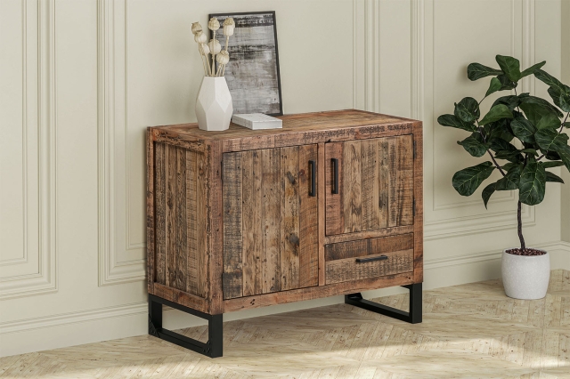 CFL Boston Reclaimed Wood Industrial Small Sideboard