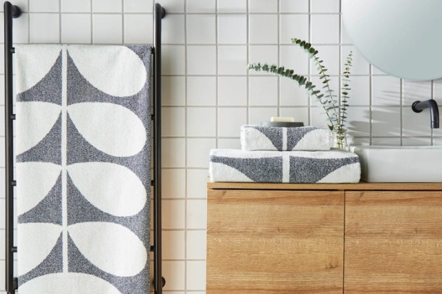 Orla kiely grey discount towels