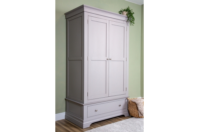 Small grey deals wardrobe with drawers