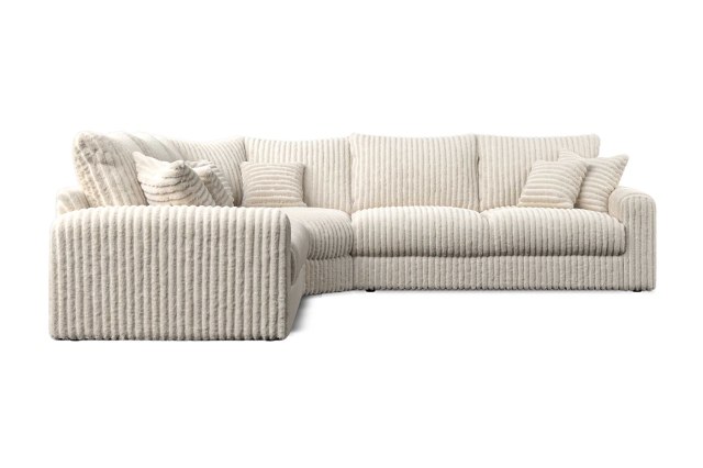 Chunky Cord Cream Right Hand Facing Large Corner Sofa Group Chunky Cord Cream Right Hand Facing Large Corner Sofa Group