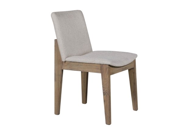 Feltz Smoked Oak and Fabric Dining Chairs in Natural Feltz Smoked Oak and Fabric Dining Chairs in Natural