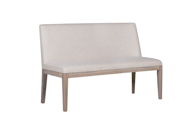 Feltz Smoked Oak and Fabric Short Dining Bench in Natural Feltz Smoked Oak and Fabric Short Dining Bench in Natural