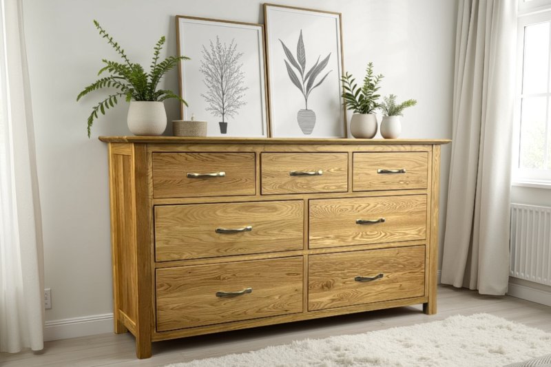 Moda Solid Oak 3 Over 4 Chest of Drawers Moda Solid Oak 3 Over 4 Chest of Drawers