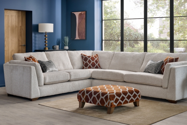 Ashwood Designs Milton Upholstered 6 Seater Corner Sofa