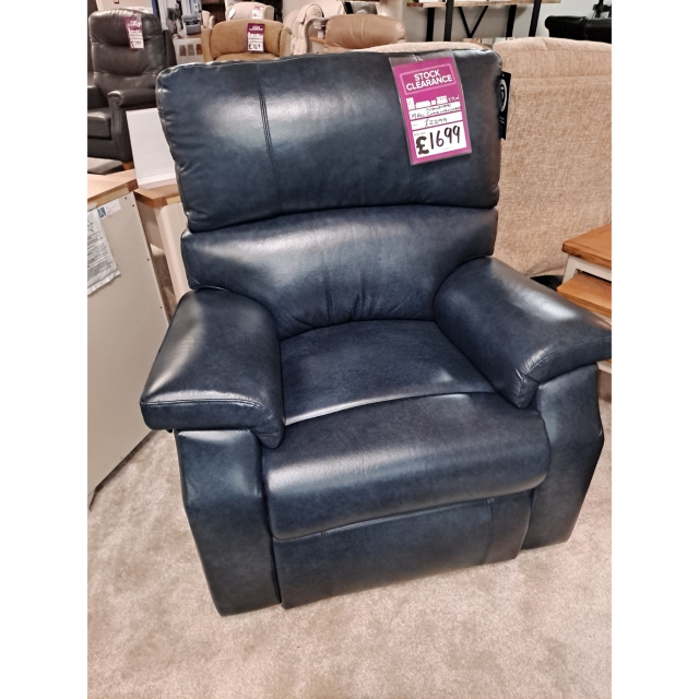 Store Clearance Items Newstead Leather Single Motor Power Recliner Chair with Lumbar and Headrest